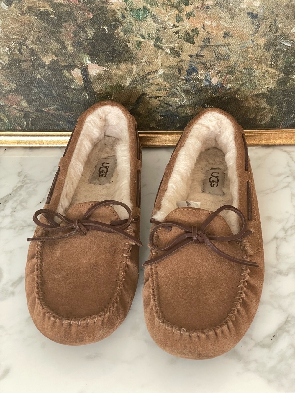UGG Dakota Chestnut Suede Slippers Moccasins 5612 Shoes Size 8 Womens